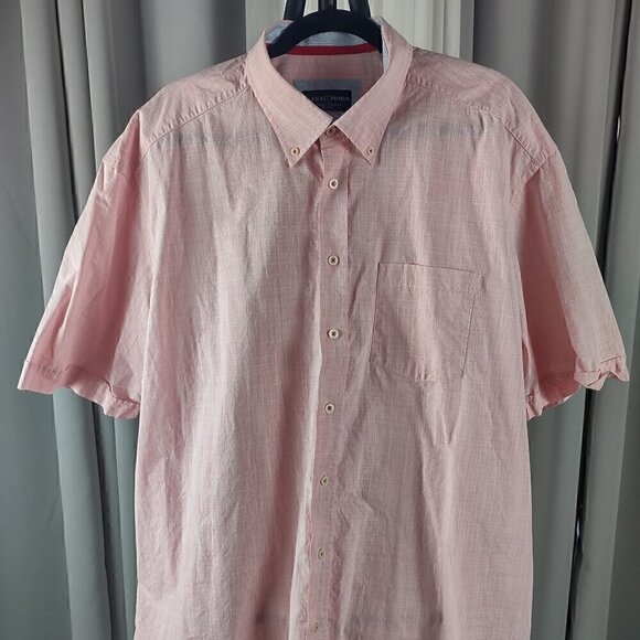 Casa Moda 100% Cotton Pink Pattern Short Sleeve Casual Fit Button Down Size 3XL - Picture 2 of 12